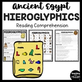 Ancient Egypt Hieroglyphics Reading Comprehension Informat