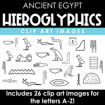 Preview of Ancient Egypt Hieroglyphics Alphabet Clip Art