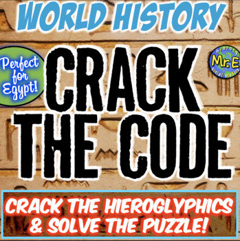 Preview of Ancient Egypt Hieroglyphics Escape Room Activity | Engaging Crack the Code Game