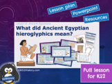 Ancient Egypt: Hieroglyphics (Lesson)