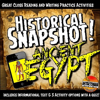 Preview of Ancient Egypt Historical Snapshot Close Reading Investigation