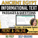 Ancient Egypt Informational Text Digital Resource + Print Option