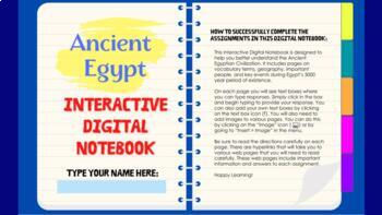 Preview of Ancient Egypt Interactive Digital Notebook