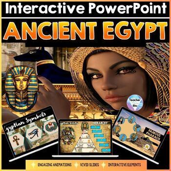 Preview of Ancient Egypt Interactive PowerPoint + Geography & Map Activities | NO PREP
