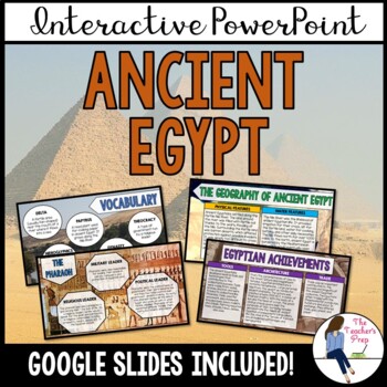 Preview of Ancient Egypt Interactive PowerPoint Notes (Google Slides Compatible)
