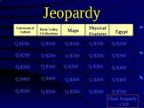 Ancient Egypt Jeopardy Game