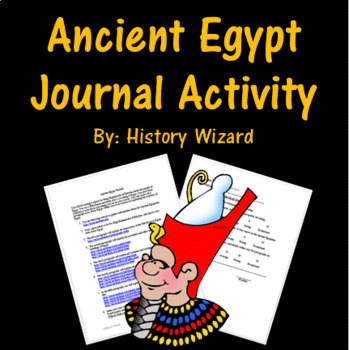 Preview of Ancient Egypt Journal Activity