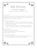 Ancient Egypt - Kids Discover App Worksheet