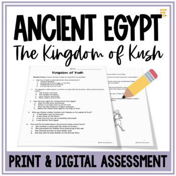 Preview of Ancient Egypt Kingdom of Kush Test - Ancient Civilizations