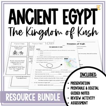 Preview of Ancient Egypt Kingdom of Kush World History Lesson Bundle - Ancient Civilization