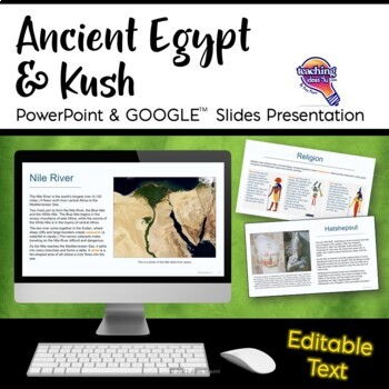 Preview of Ancient Egypt & Kush EDITABLE PowerPoint Presentations