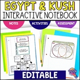 Ancient Egypt & Kush EDITABLE Interactive Notebook Unit