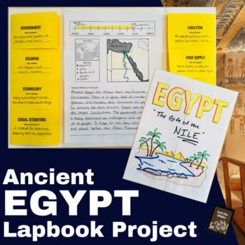 Preview of Ancient Egypt Project - Lapbook Template - 6th Grade Social Studies