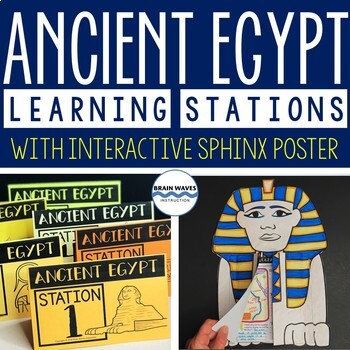 Preview of Ancient Egypt Learning Stations, Sphinx Poster, Ancient Egypt Activities