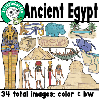 Ancient Egypt ClipArt by ScribbleGarden | TPT
