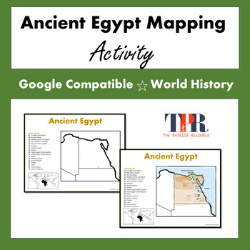 Preview of Ancient Egypt Map Activity Early History Civilization (Google)