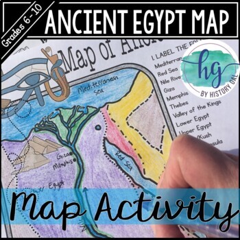 Preview of Ancient Egypt Geography Map Activity & Reading Passage (Print & Digital)