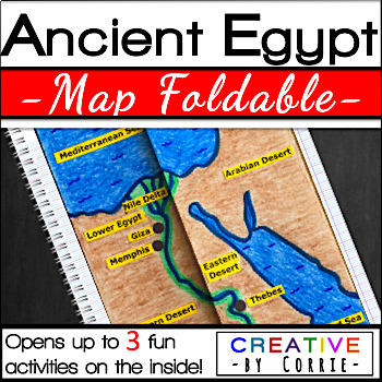 Preview of Ancient Egypt Map Foldable for Interactive Notebooks