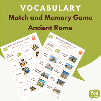 Preview of Ancient Rome Vocabulary Matching and Memory Game