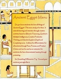 Ancient Egypt Menu