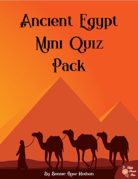 Preview of Ancient Egypt Mini Quiz Pack (Plus Easel Activity)