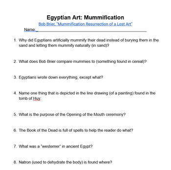 Preview of Ancient Egypt: Mummification Resurrection of a Lost Art Video Guide