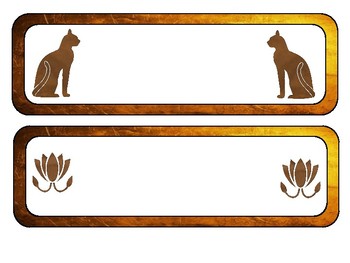 Preview of Ancient Egypt Name Tags or Bulletin Headers