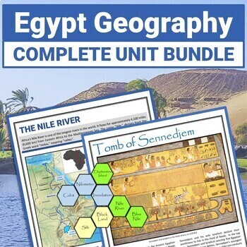 Preview of Ancient Egypt Geography Reading Comprehension Passages and Activity BUNDLE