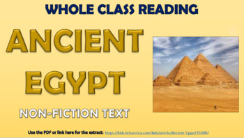 Preview of Ancient Egypt Non-Fiction Text - Whole Class Reading Session!