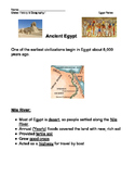 Ancient Egypt Note Packet