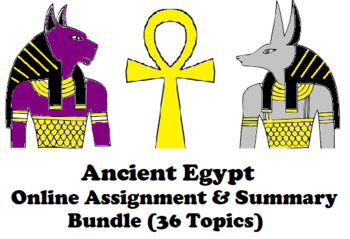 Preview of Ancient Egypt Online WebQuest & Summary Bundle (Portuguese) 36 Total