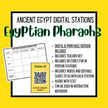 Preview of Ancient Egypt- Pharaoh Stations  (Digital and Printable Versions Included)