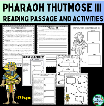Preview of Ancient Egypt: Pharaoh Thutmose III Reading Passage and Activities