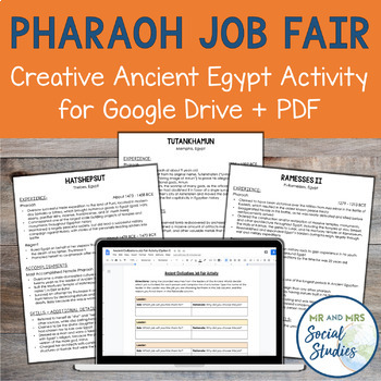 Preview of Ancient Egypt Pharaohs Activity: Job Fair | Egyptian Pharaohs
