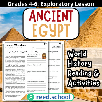 Preview of Ancient Civilizations: Egypt's Pharaohs & Pyramids - Grades 4-6 Reading Lesson