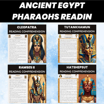 Preview of Ancient Egypt Pharaohs Reading Bundle | Ancient Egypt History