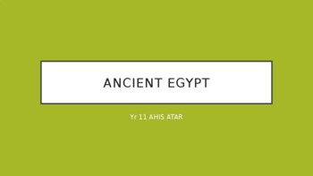 Ancient Egypt - Physical, Social & Economic Factors by Gisela Losch