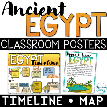 Preview of Ancient Egypt Posters Egypt Timeline Egypt Map Geography Door Decor Classroom