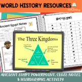 Ancient Egypt PowerPoint, Cloze Notes, and Hieroglyphs Activity