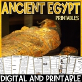 Ancient Egypt Printables, Activities, Reading Comprehensio