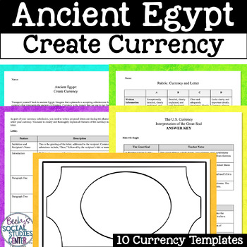 Ancient Egypt Project: Create Currency by Becky's Social Studies Center