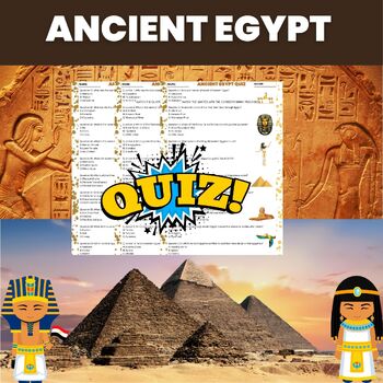 Preview of Ancient Egypt Quiz | Ancient World History & Geography Quiz for Middle School