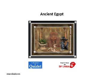 Preview of Ancient Egypt.  Reading.  PPTx. Quiz. Flashcards. Video. History. ELA.