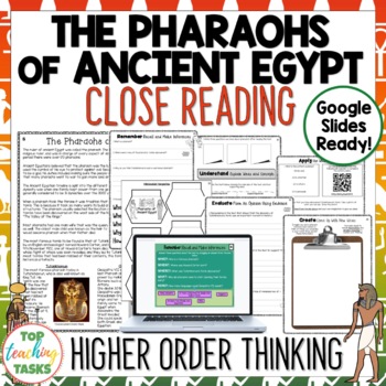Preview of Ancient Egypt Reading Comprehension Passages - Egyptian Pharaohs