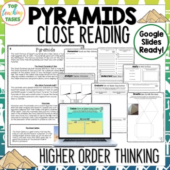 Preview of Ancient Egypt Reading Comprehension Passages and Questions - Pyramids