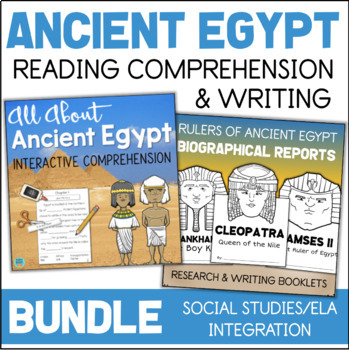 Preview of Ancient Egypt Reading Comprehension & Writing Activities Bundle