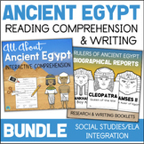 Ancient Egypt Reading Comprehension & Writing Activities Bundle