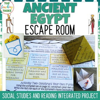 Preview of Ancient Egypt Escape Room | Reading Comprehension and Social Studies Activities