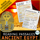Ancient Egypt Reading Passages Unit - Comprehension Questi
