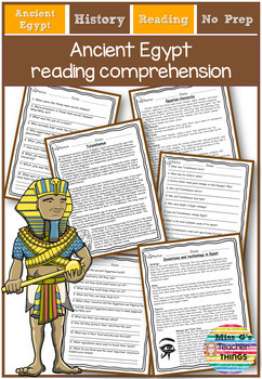 Preview of Ancient Egypt Reading Passages Unit - Comprehension Questions with answers